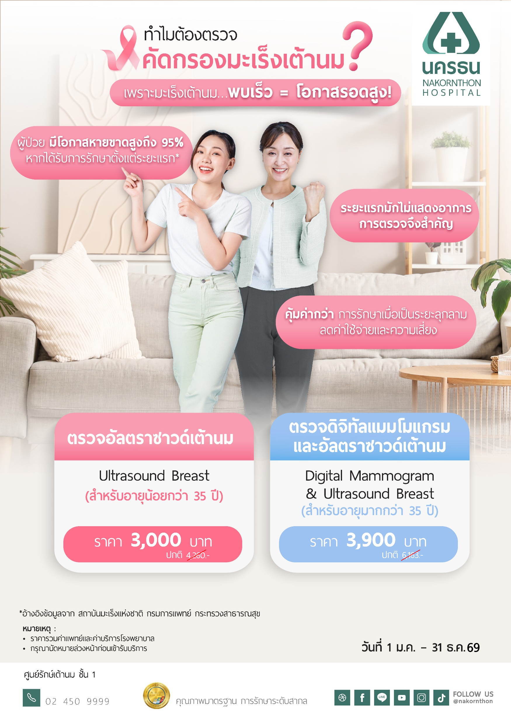 โปรแกรมตรวจคัดกรองมะเร็งเต้านม
